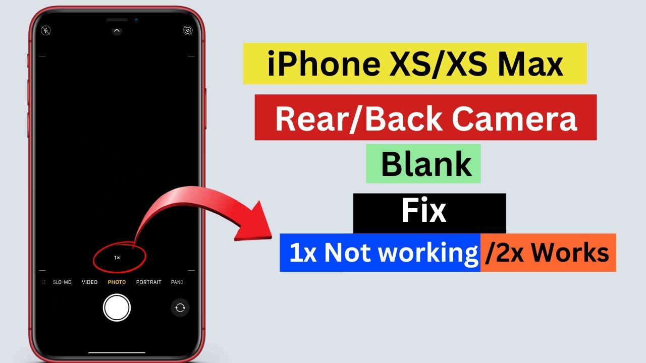 iPhone XS/XS Max Rear Camera 1X Blank Fix!Back camera 1x not working but 2x working.